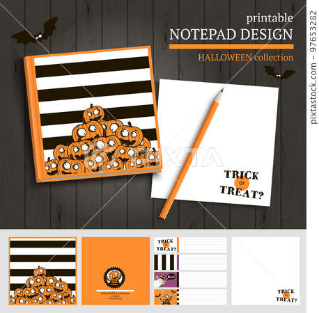 Halloween vector printable set. 97653282