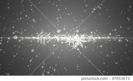 Snowflakes and glitter flutter on a colored background 97653673