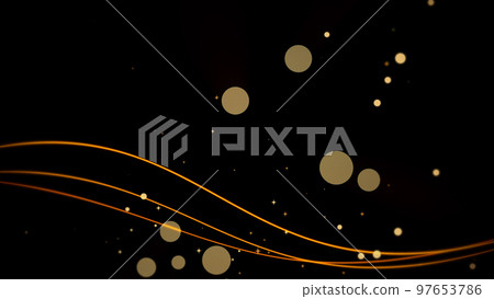 Swaying lines and particles on a black background Swaying lines and particles on a black background 97653786