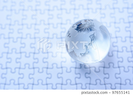 地球上的拼圖最後一塊焦點日本韓國冷色 97655141