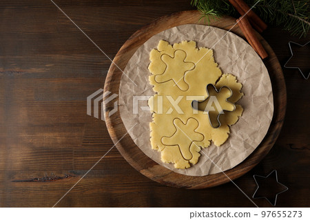 Concept of cooking tools, cookie cutters, space for text 97655273