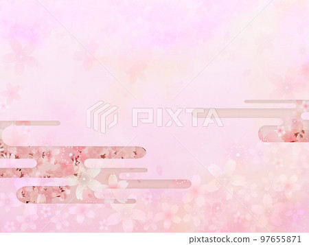 Sakura pattern background material Sakura pattern background material 97655871