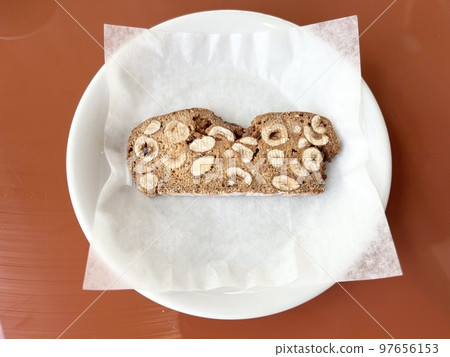 Biscotti, a traditional Italian dessert 97656153