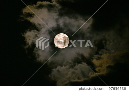 full moon and clouds 97656586