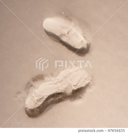 snow footprint snow footprint 97656835