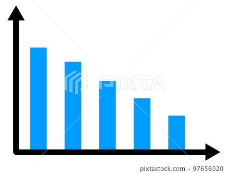 blue bar graph falling down blue bar graph falling down 97656920