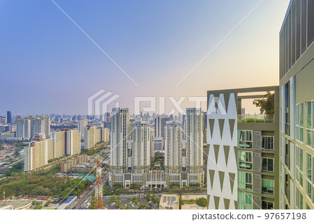 懷旺區和曼谷市中心/泰國曼谷的景觀 懷旺區和曼谷市中心/泰國曼谷的景觀 97657198