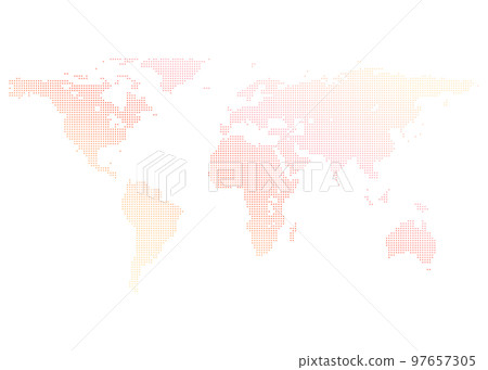 A cute and fluffy world map illustration in pink with a dot pattern and gradient A cute and fluffy world map illustration in pink with a dot pattern and gradient 97657305