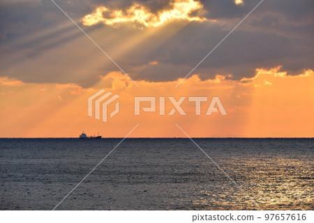 Sunset from Shirasaki Marine Park 97657616