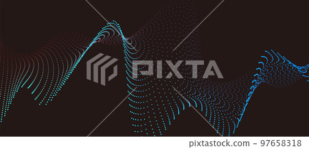 Streamline blend image with colorful gradation lines Streamline blend image with colorful gradation lines 97658318