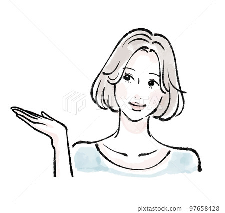 女性插畫素材 97658428