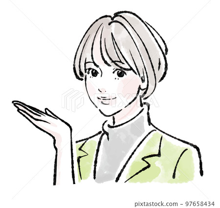 Female illustration material 97658434