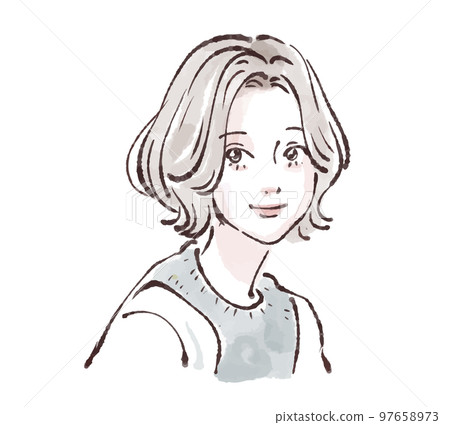 Female illustration material 97658973