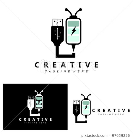charging logo vector icon, smartphone vehicle, using electricity and battery 97659236
