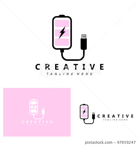 charging logo vector icon, smartphone vehicle, using electricity and battery 97659247