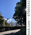 A school building seen from a promenade in the suburbs of Tokyo 97660543