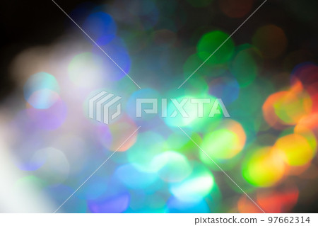 Colorful ball bokeh on black background 97662314