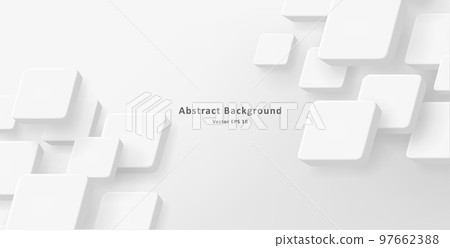 White 3d cubes creating abstract geometric composition 97662388