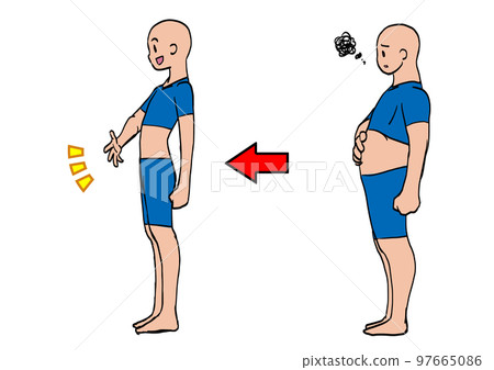 我減肥了，我的肚子凹陷了！m1 97665086