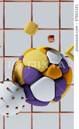Flying abstract figures. Cloth fabric gradient waves abstract background. Iridescent glass wavy surface. Liquid surface, ripples, reflections. 3d render illustration. Flying abstract figures. Cloth fabric gradient waves abstract background. Iridescent glass wavy surface. Liquid surface, ripples, reflections. 3d render illustration. 97665281