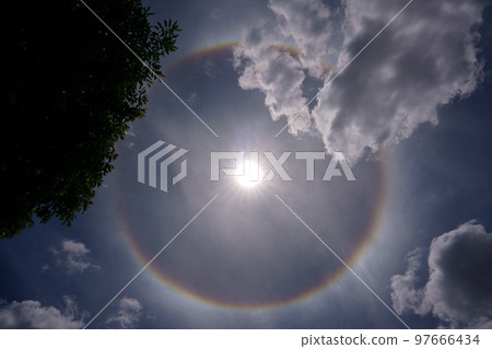 A wheel of fortune that appears in the sky 97666434