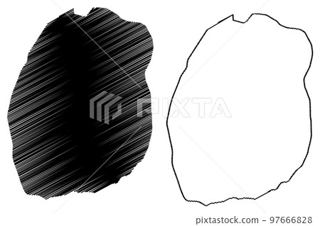 Prince Charles island (Canada, North America, Nunavut territory) map vector illustration, scribble sketch Prince Charles map 97666828