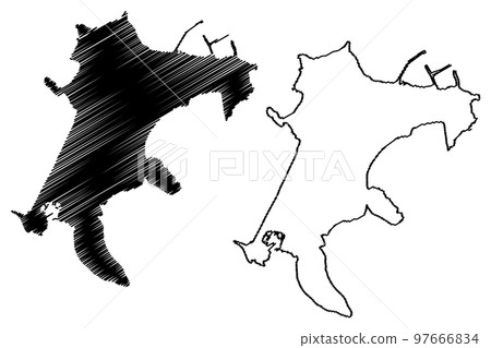 Procida (Flegrean Islands, Italian Republic, Italy) map vector illustration, scribble sketch Proceta map Procida (Flegrean Islands, Italian Republic, Italy) map vector illustration, scribble sketch Proceta map 97666834
