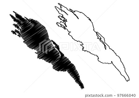 Radoy island (Kingdom of Norway) map vector illustration, scribble sketch Radoy map Radoy island (Kingdom of Norway) map vector illustration, scribble sketch Radoy map 97666840