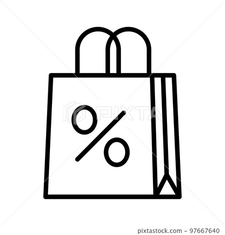 Shopping bag with percent sign. Online shopping. Sale promotion, discount concept. Shopping bag with percent sign. Online shopping. Sale promotion, discount concept. 97667640