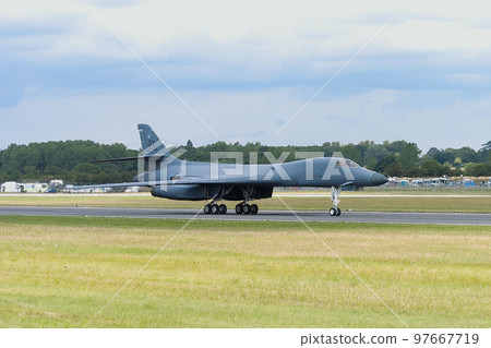US Air Force B-1B Lancer Supersonic Bomber Taxiing 97667719