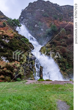 Assaranca Waterfall by Ardara in County Donegal - Ireland 97667919