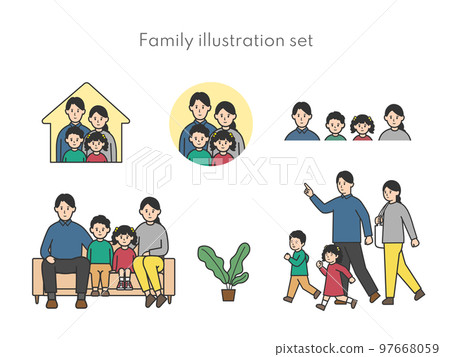 一家四口插圖集 97668059