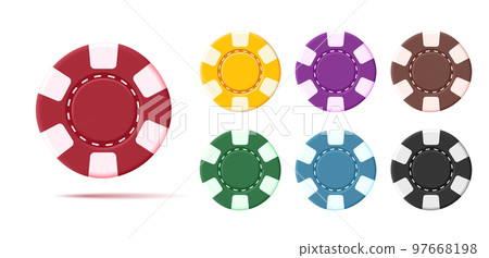 3d render Illustration of the colorful casino poker chips of different money par, gambling money 3d render Illustration of the colorful casino poker chips of different money par, gambling money 97668198