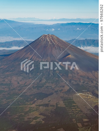 Aerial view Mt.Fuji in clear autumn Aerial view Mt.Fuji in clear autumn 97668262