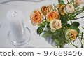 Withered flowers and candles 97668456