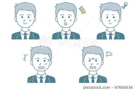 5 types of male facial expressions in suits ② 97668636