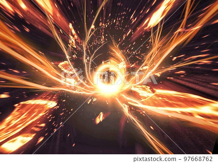 Abstract spark background exploding in energy concept 97668762