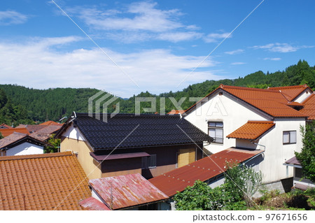 View of the town with the Iron History Museum 97671656