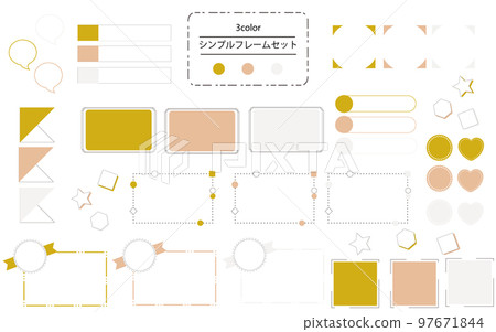 Simple Styling Frame Easy-to-use, simple and stylish frame set... - Stock Illustration ...