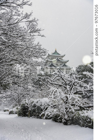 《Aichi Prefecture》 Snow Nagoya Castle 《Aichi Prefecture》 Snow Nagoya Castle 97673016