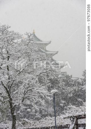 《愛知縣》雪名古屋城 《愛知縣》雪名古屋城 97673086