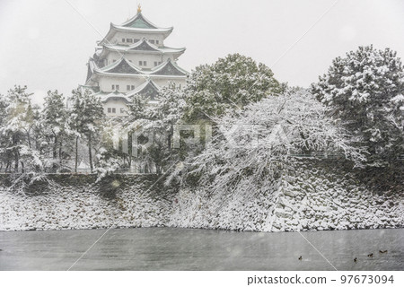 《Aichi Prefecture》 Snow Nagoya Castle 《Aichi Prefecture》 Snow Nagoya Castle 97673094
