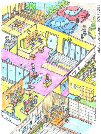 Boys working at the inn 97673292