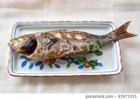 Japanese Mebaru Rockfish Grilled with Salt Japanese Mebaru Rockfish Grilled with Salt 97673355