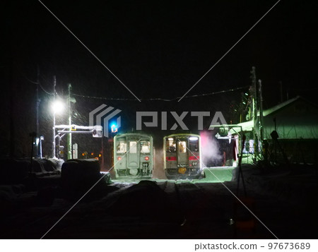 JR Rumoi Main Line Togeshita Station Kiha 54 97673689