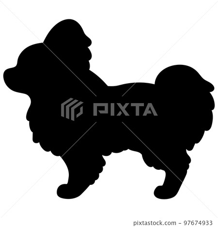 Sideways simple and cute papillon silhouette Sideways simple and cute papillon silhouette 97674933