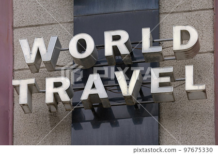 World Travel Sign World Travel Sign 97675330