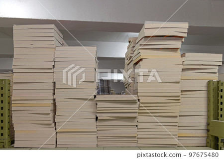 Stacked Books Shelf Storage Stacked Books Shelf Storage 97675480
