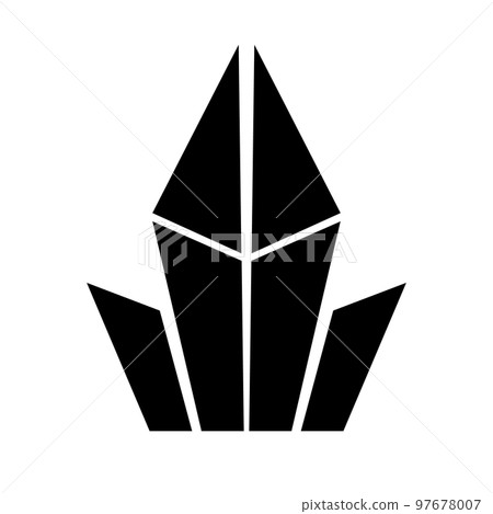 Mineral silhouette icon. ore. natural resources. vector. 97678007