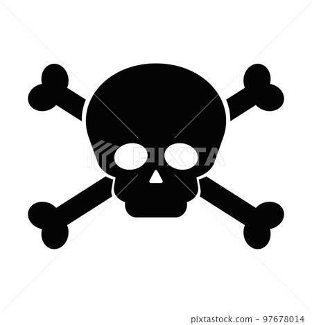 顱骨。海盜和危險品圖標。向量。 97678014